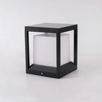 Outdoor Post Light | Rectangular Metal & Acrylic Lantern | Weather Resistant