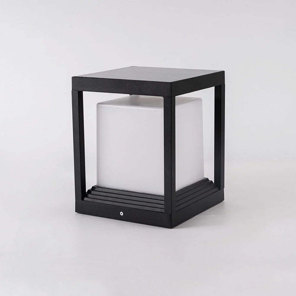 Outdoor Post Light | Rectangular Metal & Acrylic Lantern | Weather Resistant