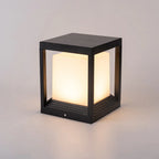Outdoor Post Light | Rectangular Metal & Acrylic Lantern | Weather Resistant
