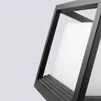 Outdoor Post Light | Rectangular Metal & Acrylic Lantern | Weather Resistant