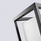 Outdoor Post Light | Rectangular Metal & Acrylic Lantern | Weather Resistant