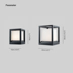Outdoor Post Light | Rectangular Metal & Acrylic Lantern | Weather Resistant