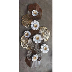 Metal Wall Sculpture | Layered Floral Design & Easy-Hang