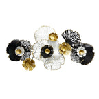 Metal Wall Sculpture | Layered Floral Design & Easy-Hang