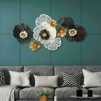 Metal Wall Sculpture | Layered Floral Design & Easy-Hang