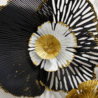 Metal Wall Sculpture | Layered Floral Design & Easy-Hang