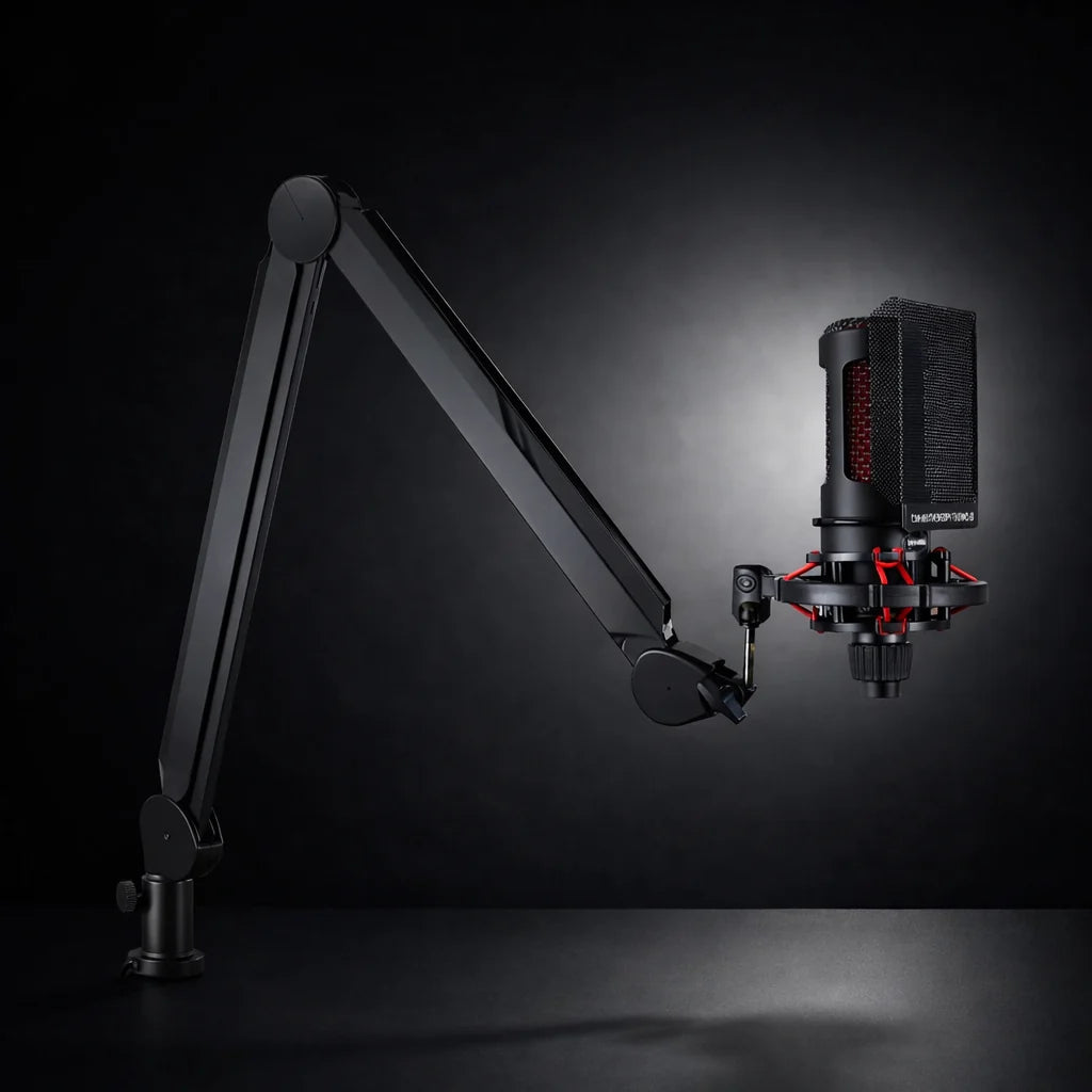 Microphone Boom Arm | Cable Management & Spring-Supported | Clamp Mount