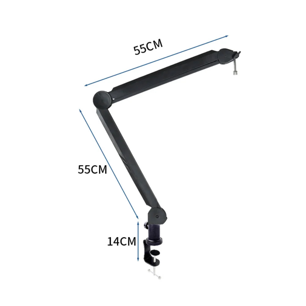 Microphone Boom Arm | Cable Management & Spring-Supported | Clamp Mount