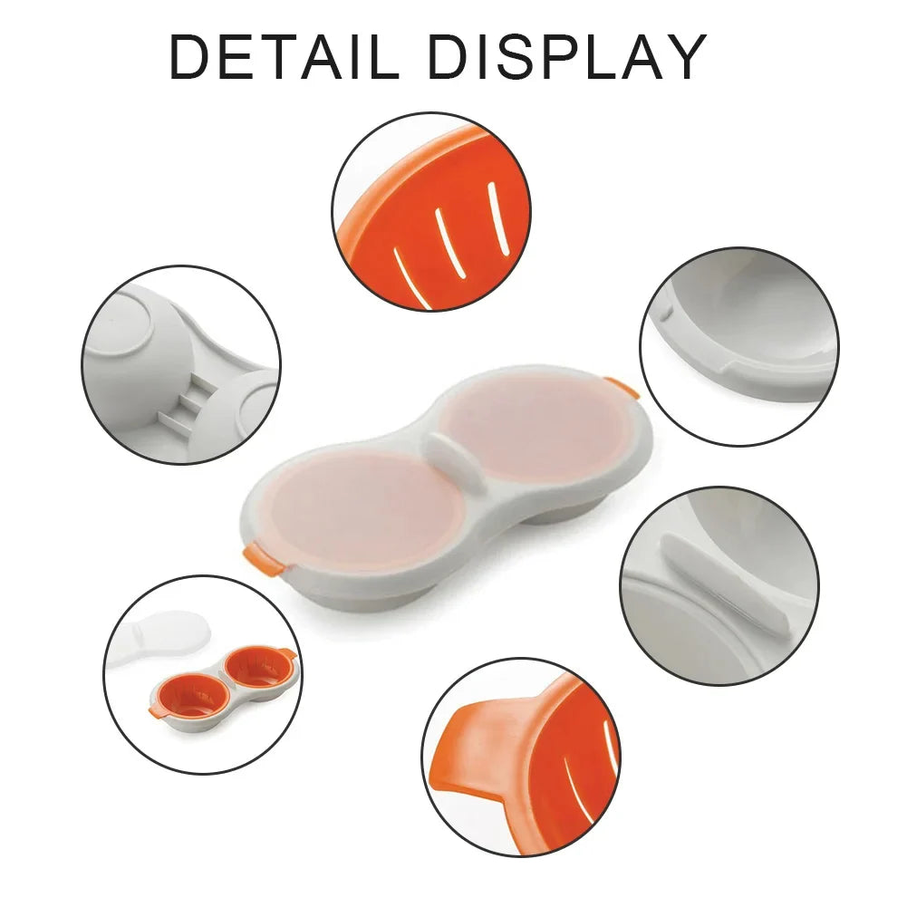 Microwave Egg Poacher | Non-Stick & BPA-Free | 2-Egg Capacity