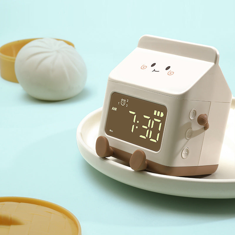 Milk Carton Shaped Alarm Clock