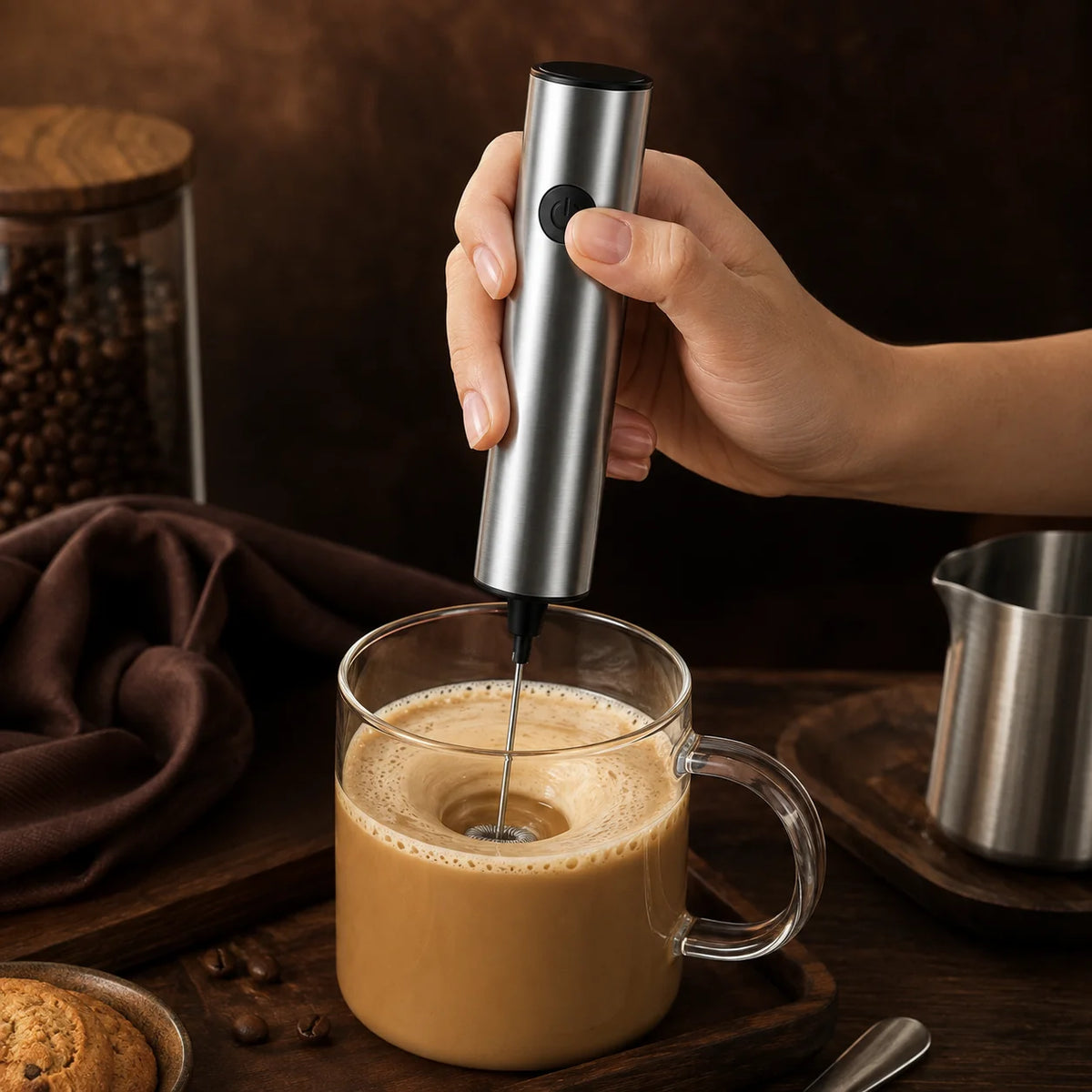 Milk Frother | Battery-Operated Double Whisk