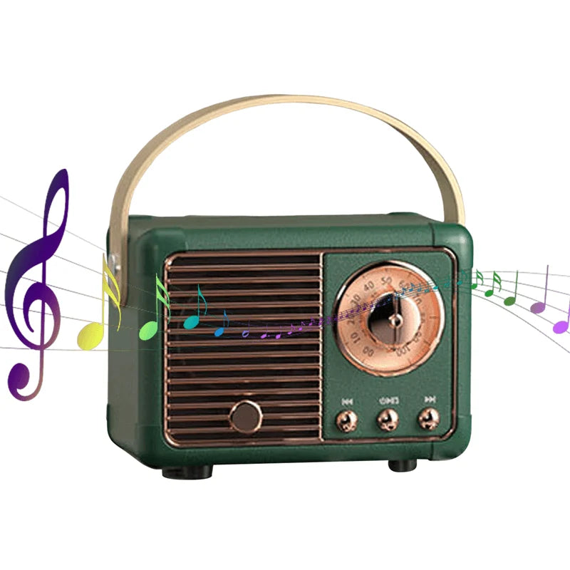 Mini Bluetooth Speaker | Retro Design & Rich Sound | 3-Hour Playtime
