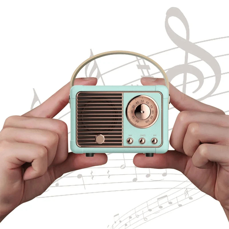 Mini Bluetooth Speaker | Retro Design & Rich Sound | 3-Hour Playtime