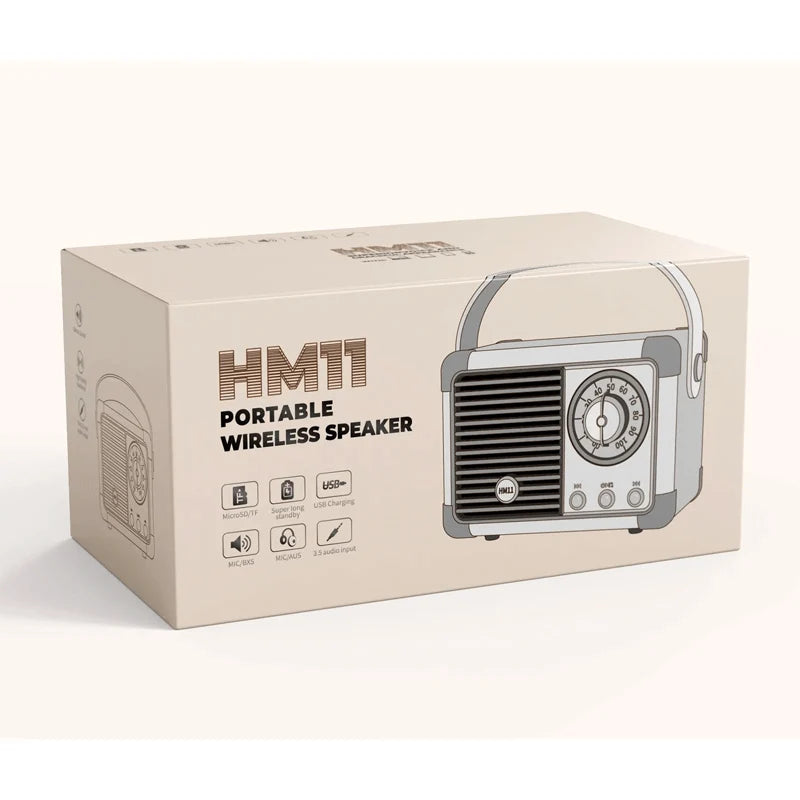 Mini Bluetooth Speaker | Retro Design & Rich Sound | 3-Hour Playtime