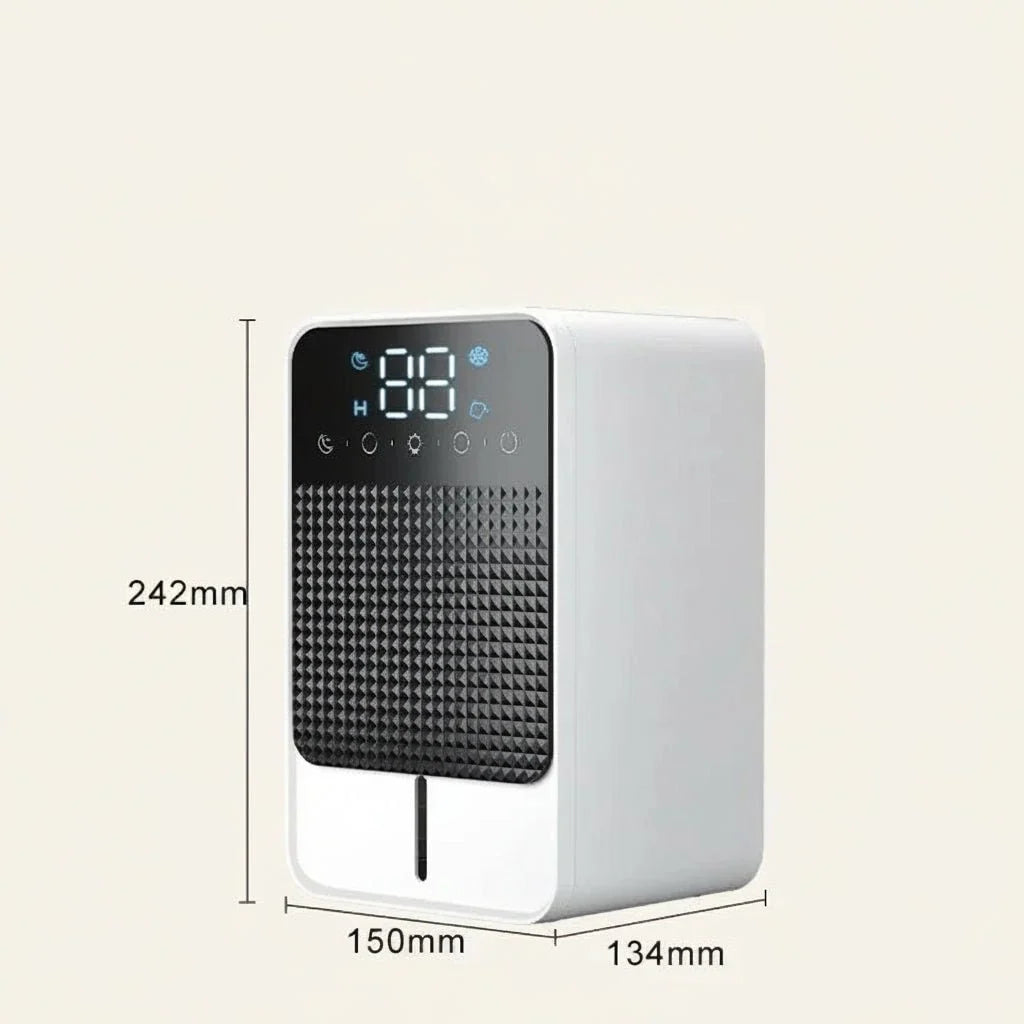 Mini Dehumidifier | LED Touch Panel & 1500ml Tank | Drain Hose Compatible