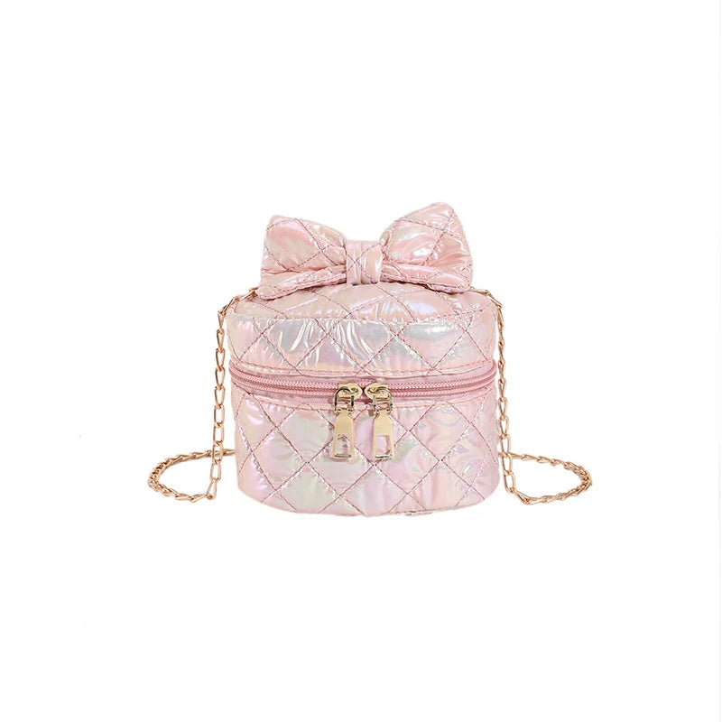 Mini Handbag | Quilted Bow & Chain Strap