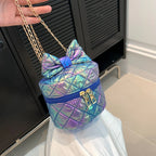 Mini Handbag | Quilted Bow & Chain Strap