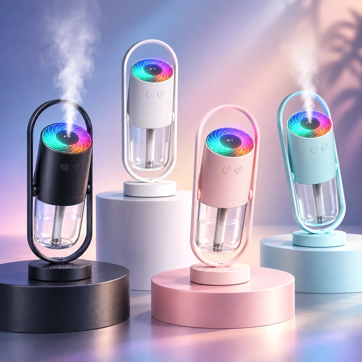 Mini Humidifier | USB-Powered Ultrasonic Mist & Night Light