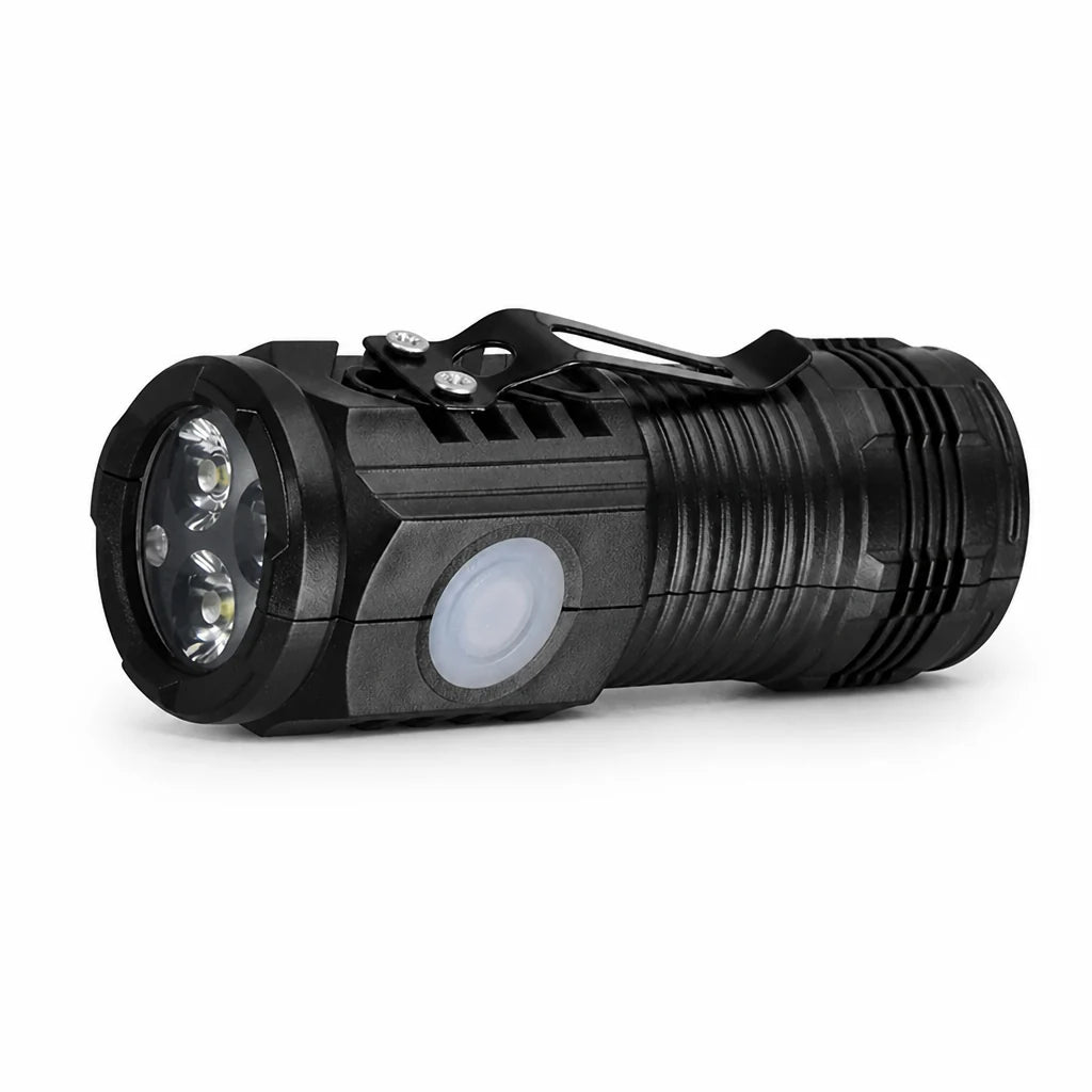 Mini LED Flashlight | Triple LED & USB-C Rechargeable | 500m Range