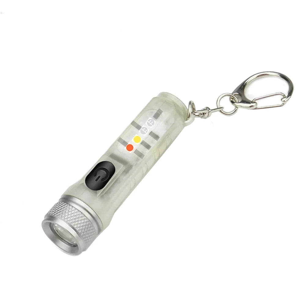 Mini LED Keychain Flashlight | USB-C Rechargeable & IP65 Waterproof