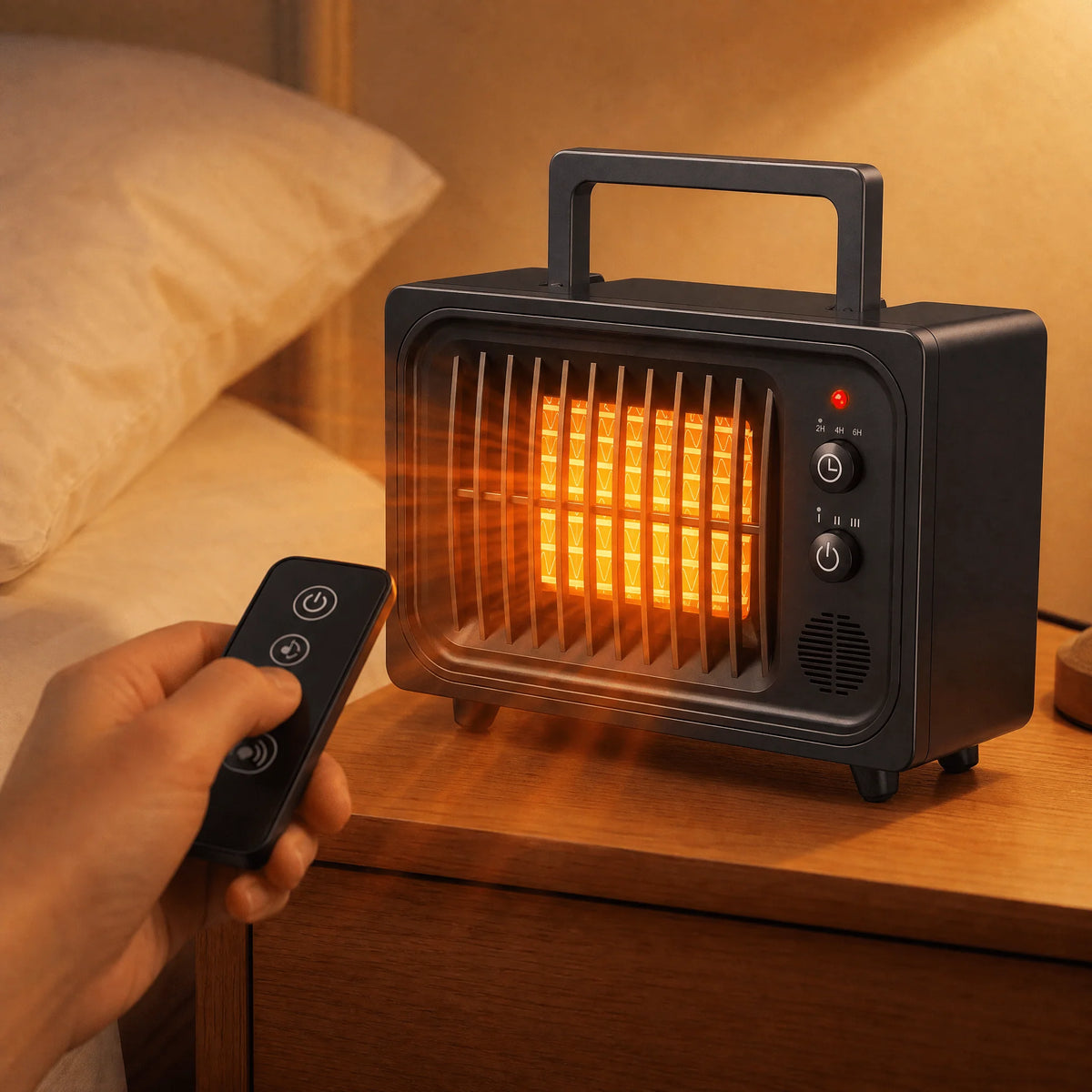Mini Space Heater | Ceramic PTC Fast Heating & Remote Control