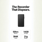 Voice Recorder | Sound-Activated HD Stereo | 50-Hour Battery