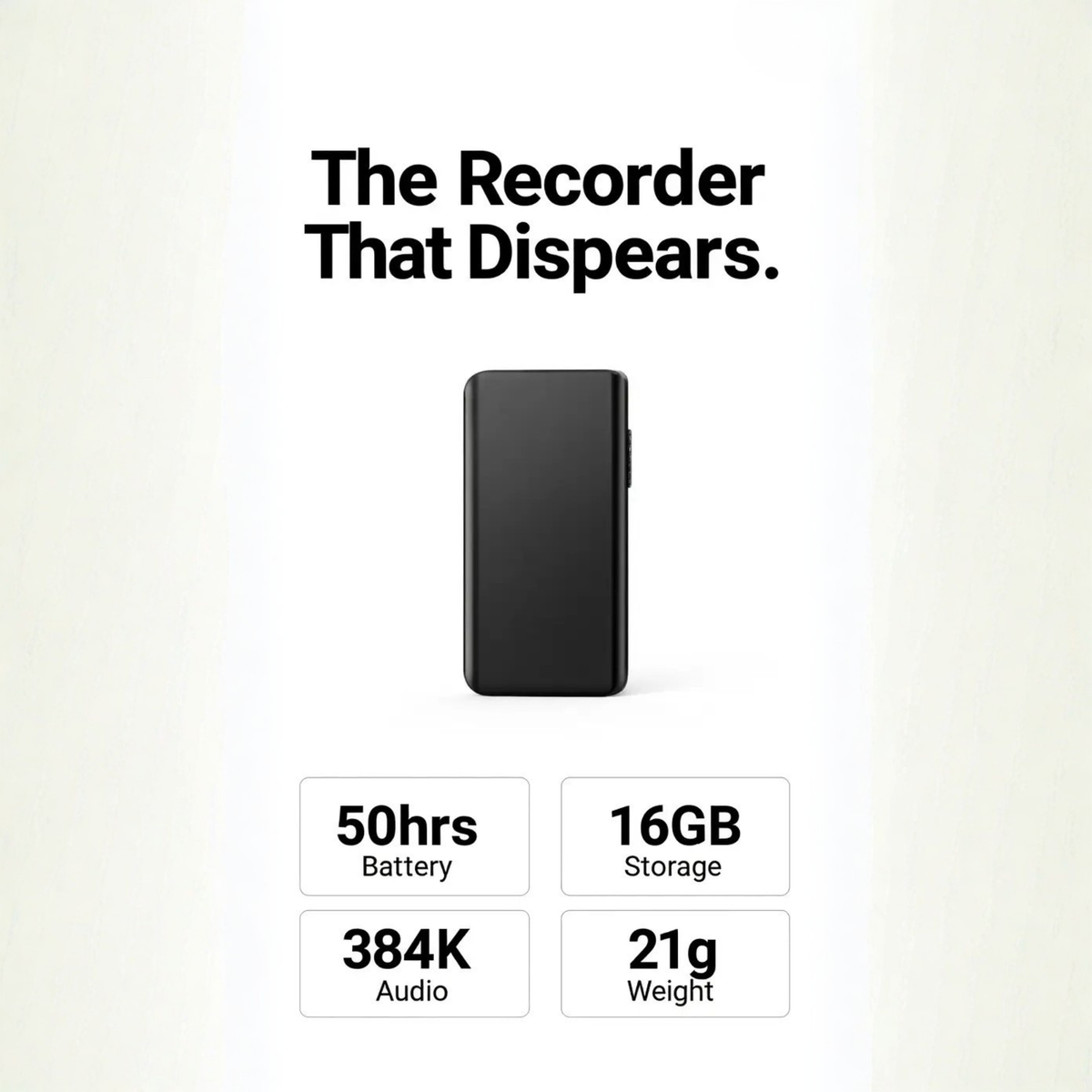 Voice Recorder | Sound-Activated HD Stereo | 50-Hour Battery