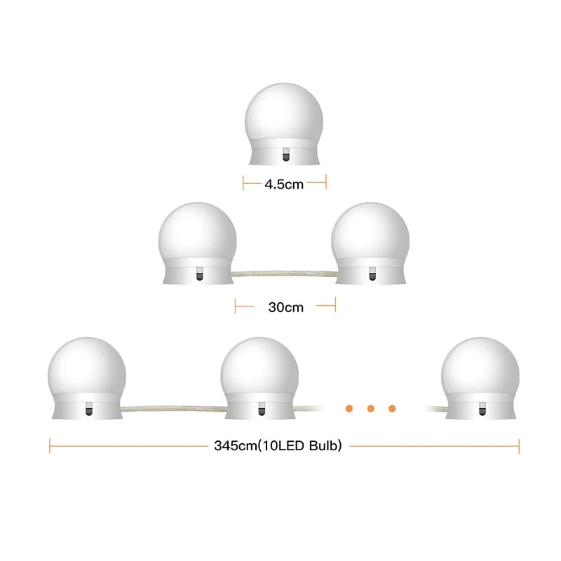 Mirror String Lights | USB-Powered Color-Changing LED | Adjustable 5 m Length