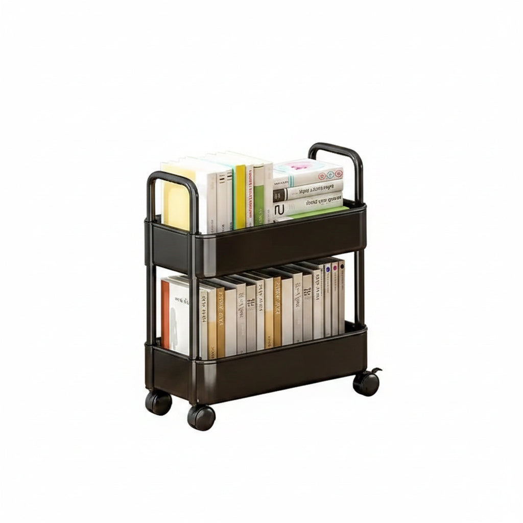 Mobile Bookshelf Cart | 2-Tier & Pen Holder
