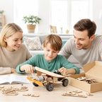 Model Car Kit | STEM Learning & Natural Wood | Ages 6+