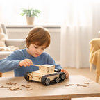 Model Car Kit | STEM Learning & Natural Wood | Ages 6+