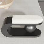 Modern Art Deco Geometric Carbon Steel Iron Stainless Steel Sherpa Fabric Sponge Bench Without Backrest or Armrests for Entryway