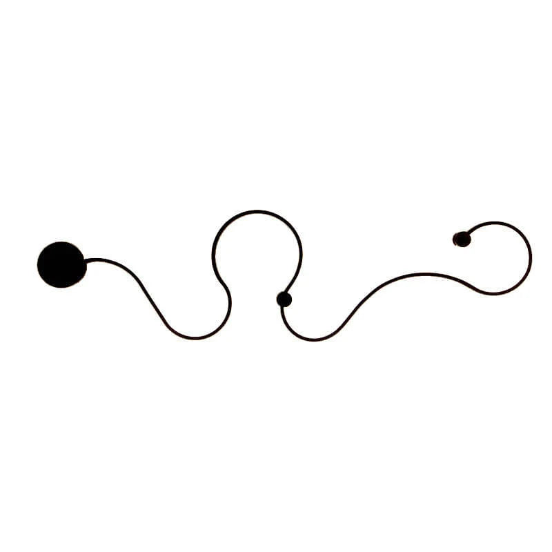 Modern Long Aluminum Snake-Shaped 1-Light Curved LED Wall Lamp