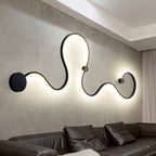 Modern Long Aluminum Snake-Shaped 1-Light Curved LED Wall Lamp