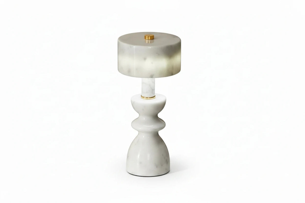 Modern Minimalist Aluminum Marble USB LED Table Lamp