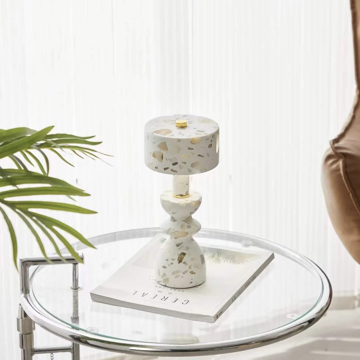 Modern Minimalist Aluminum Marble USB LED Table Lamp