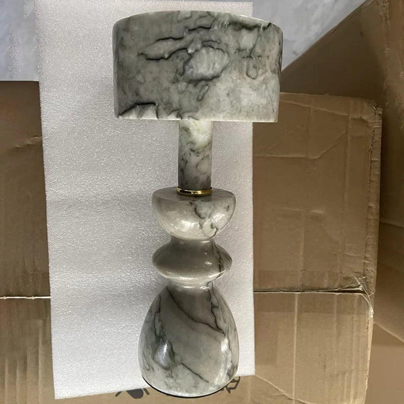 Modern Minimalist Aluminum Marble USB LED Table Lamp