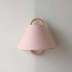 Modern Original Solid Wood Pleated Semi-Circle 1-Light Wall Sconce Lamp