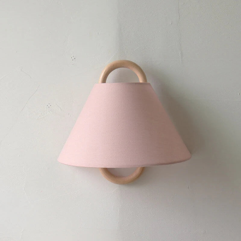 Modern Original Solid Wood Pleated Semi-Circle 1-Light Wall Sconce Lamp