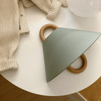 Modern Original Solid Wood Pleated Semi-Circle 1-Light Wall Sconce Lamp