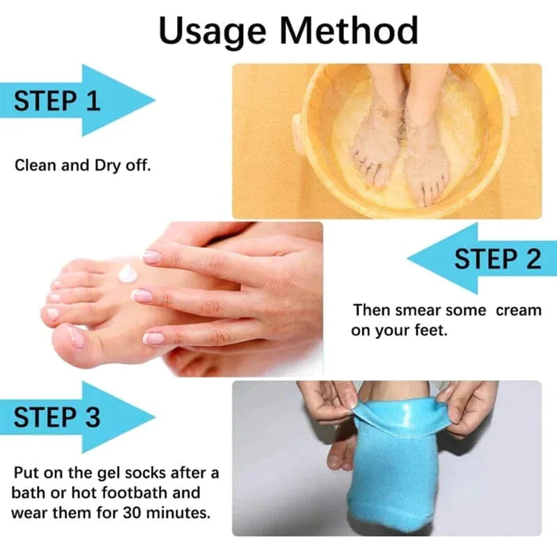 Moisturizing Socks | Vitamin E Gel Lining & Non-Slip Sole