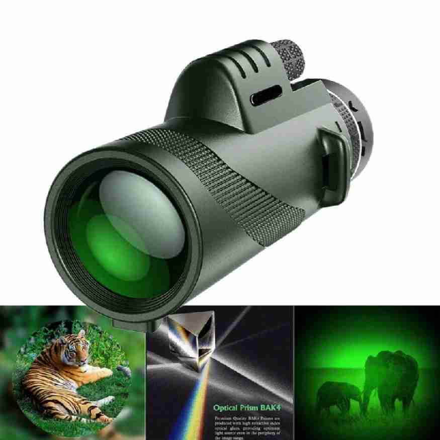 Monocular Telescope | HD Multi-Coated Glass & Smartphone Mount | Travel Size