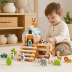 Montessori Building Blocks | Natural Wood & Motor Skills Development | For Toddlers