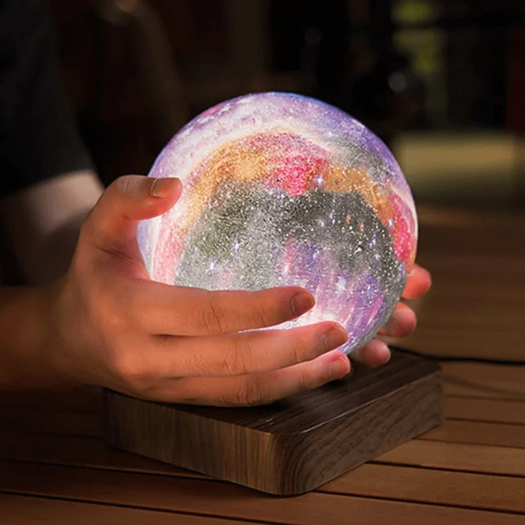 Moon Lamp | Magnetic Levitation & 16-Color LED | 6 Inch
