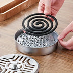 Mosquito Incense Burner | Stainless Steel & Heat-Resistant | With Lid