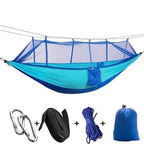 Mosquito Net Hammock | Ultralight Parachute Nylon & Integrated Net | With Straps & Carabiners
