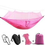 Mosquito Net Hammock | Ultralight Parachute Nylon & Integrated Net | With Straps & Carabiners