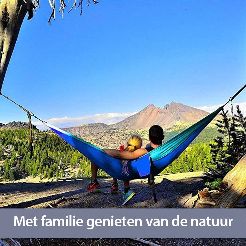 Mosquito Net Hammock | Ultralight Parachute Nylon & Integrated Net | With Straps & Carabiners