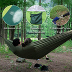 Mosquito Net Hammock | Ultralight Parachute Nylon & Integrated Net | With Straps & Carabiners