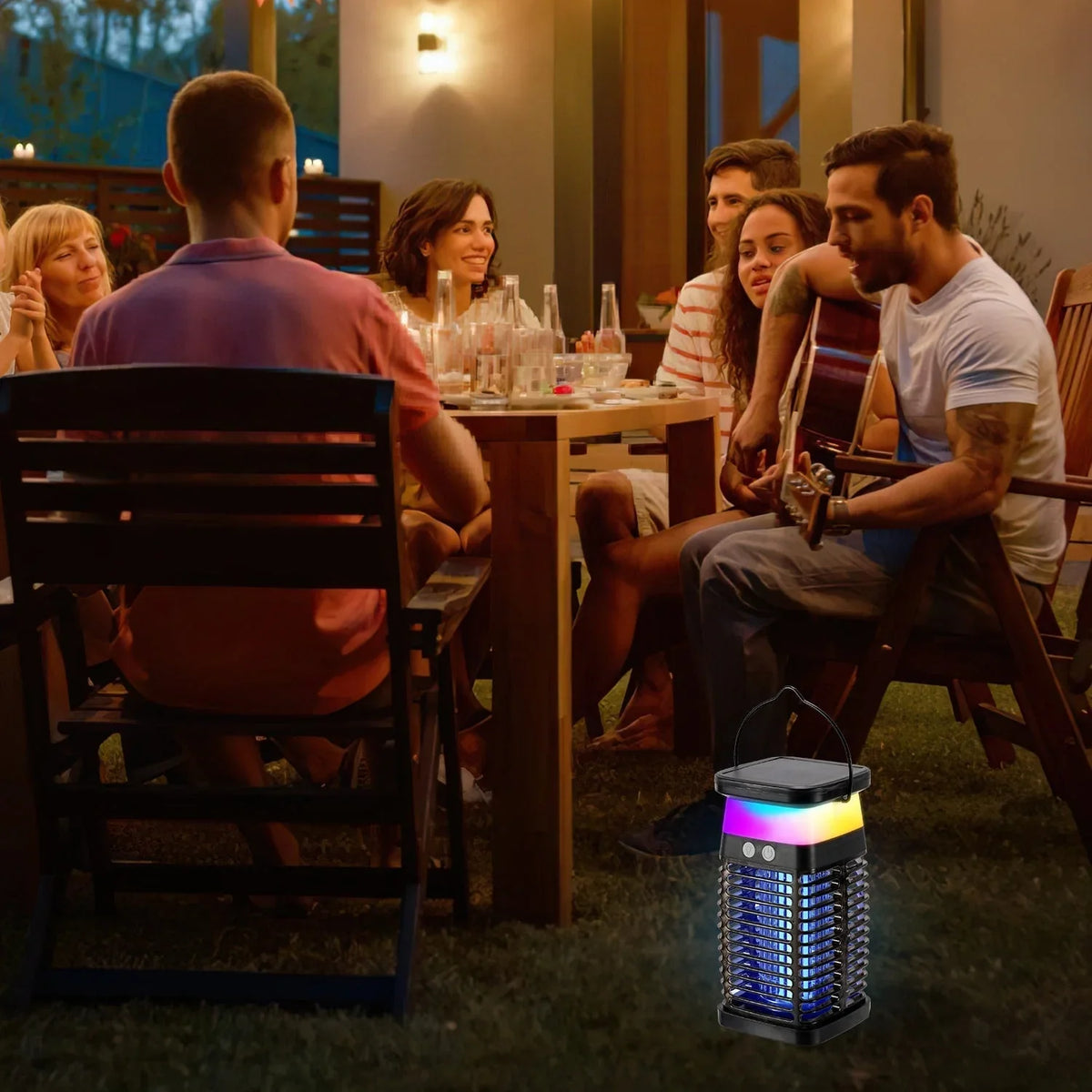Mosquito Trap | UV LED & High-Voltage Grid | Solar & USB-C Rechargeable